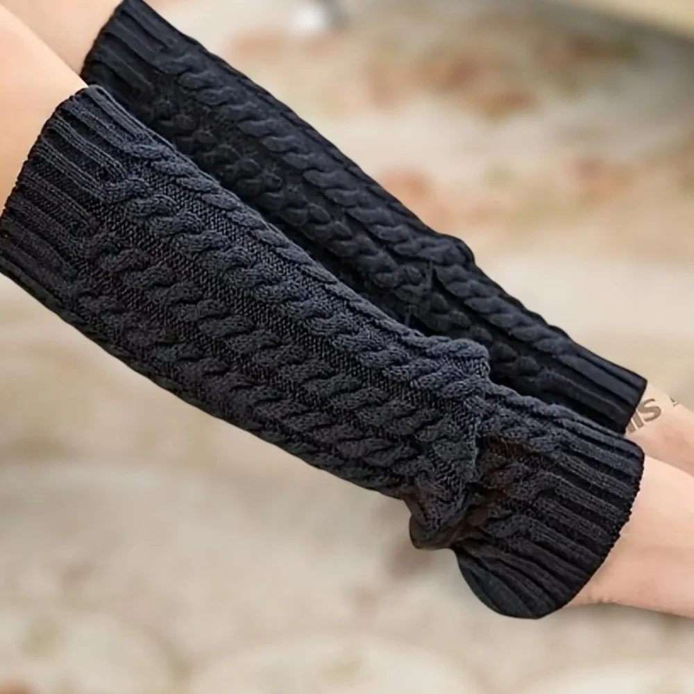 🌟BACK IN STOCK! 3 PAIR 16” Cable Knit Leg Warmers